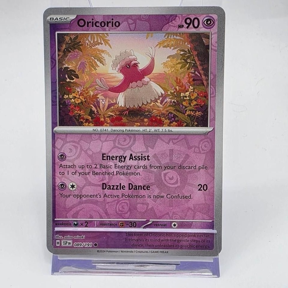 Pokemon Oricorio 089/191 Scarlet & Violet Surging Sparks Psychic Common Card